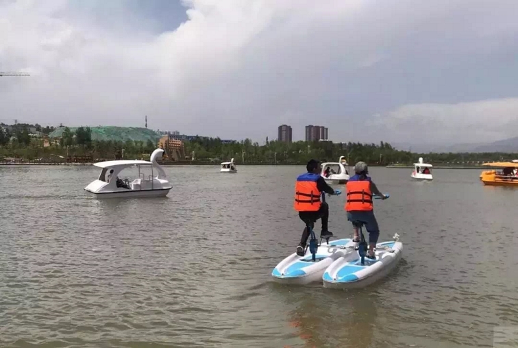 點(diǎn)擊放大 水上雙人自行車